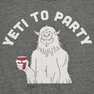 Old Navy LS Pullover Crewneck Grey Sweatshirt "Yeti To Party" - Size Medium NWT